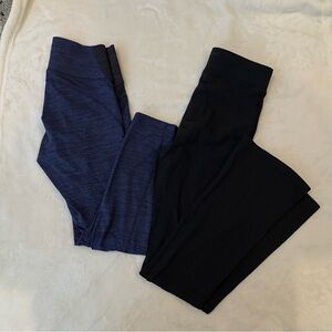 Outdoor Voices Ribbed and Cropped Leggings SetBlack Blue Size XS Mid Rise